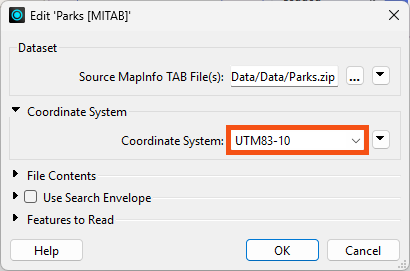Setting a coordinate system